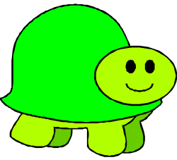 Smiley Green Turtle Clipart - Perfect for Kids' Projects