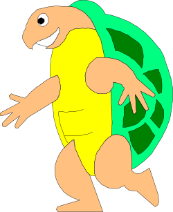 Turtle with Green Shell Clipart - Adorable and Versatile Animal Graphics