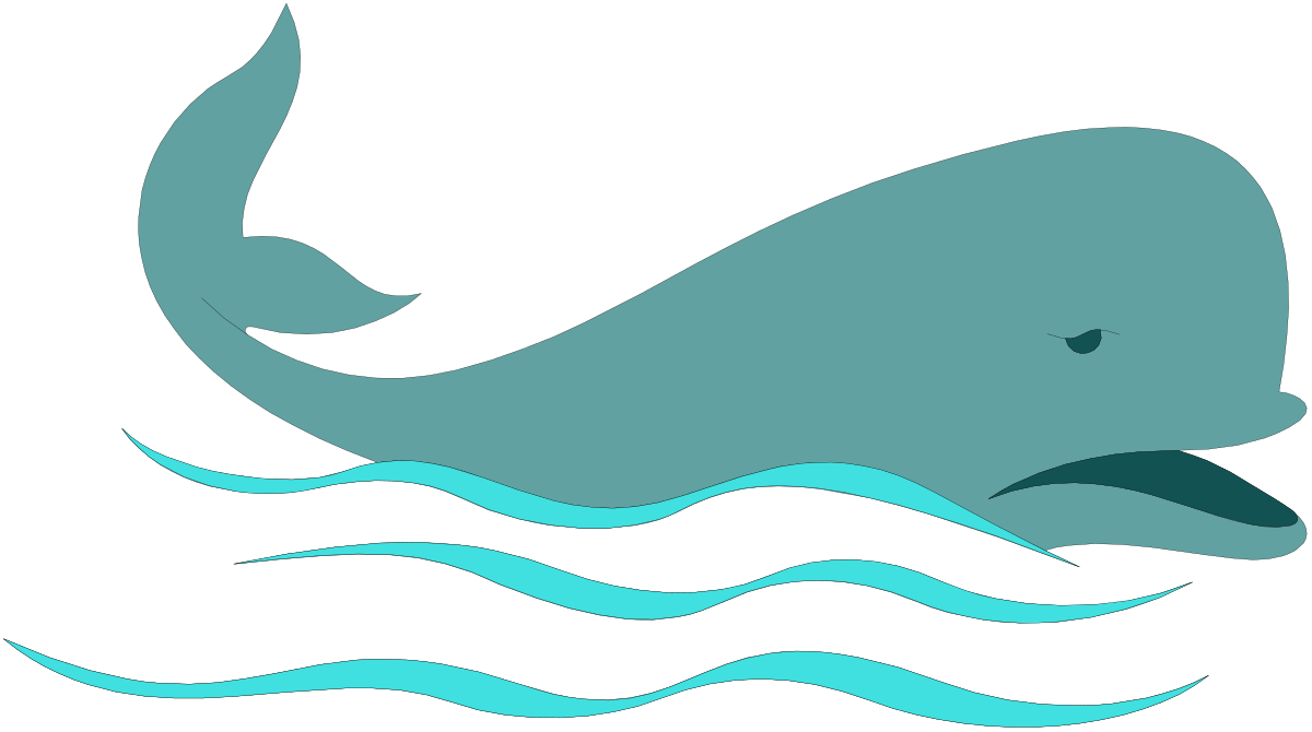 Whale Swimming in the Ocean Clipart - Stunning Marine Life Illustration