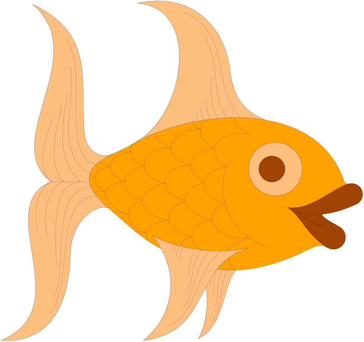 Long-Tailed Fish Clipart for Creative Projects