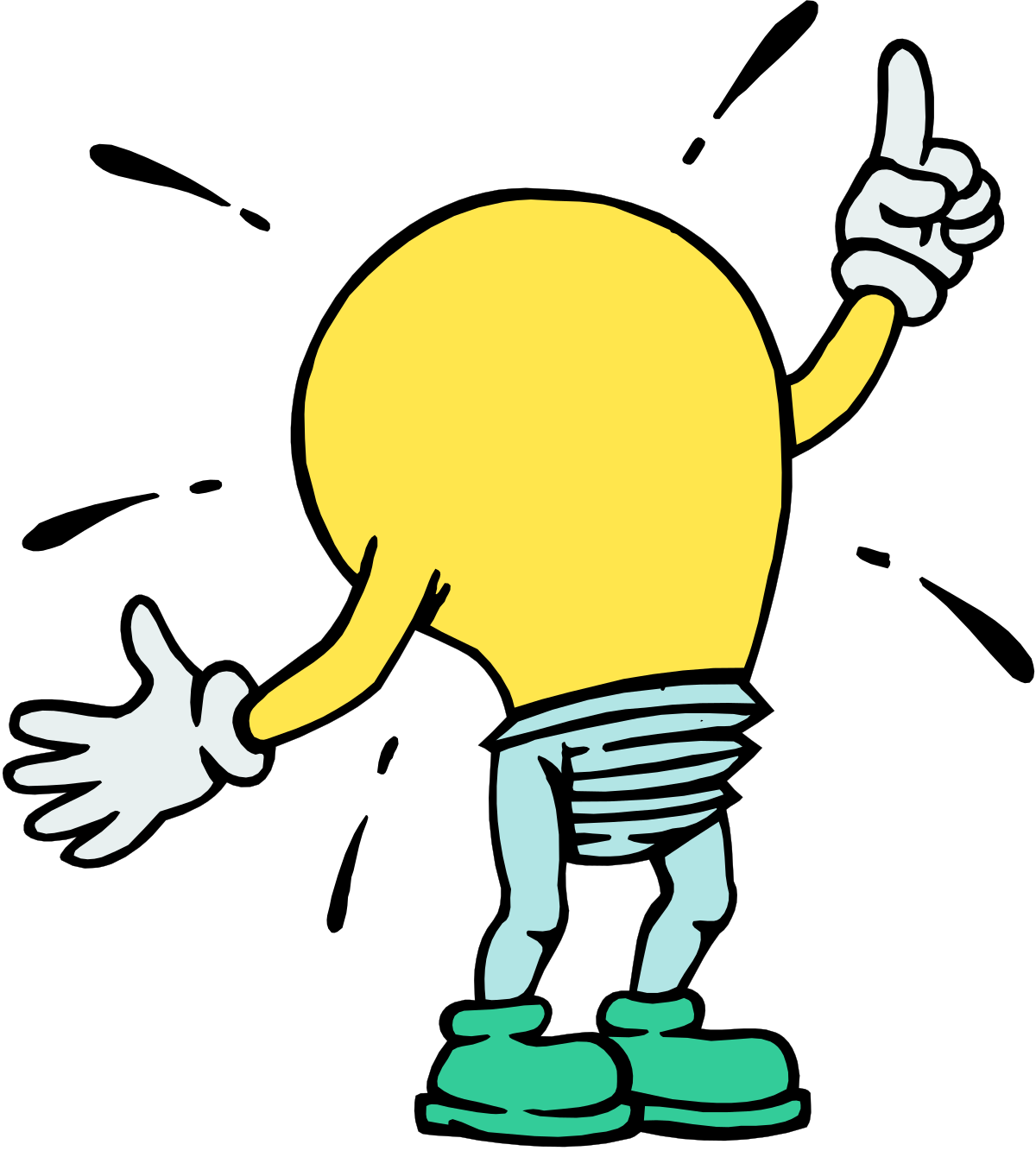 a cartoon character with a yellow shirt and blue pants clip art png transparent Cartoon Character with Yellow Shirt and Blue Pants - Fun Clipart Icon