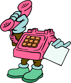 Cartoon Character Holding a Cell Phone - Fun Clipart for All Occasions