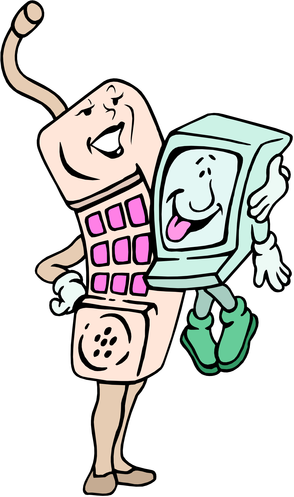 a cartoon character holding a television clip art png transparent Cartoon Character Holding Television Clipart - Fun and Vibrant Designs