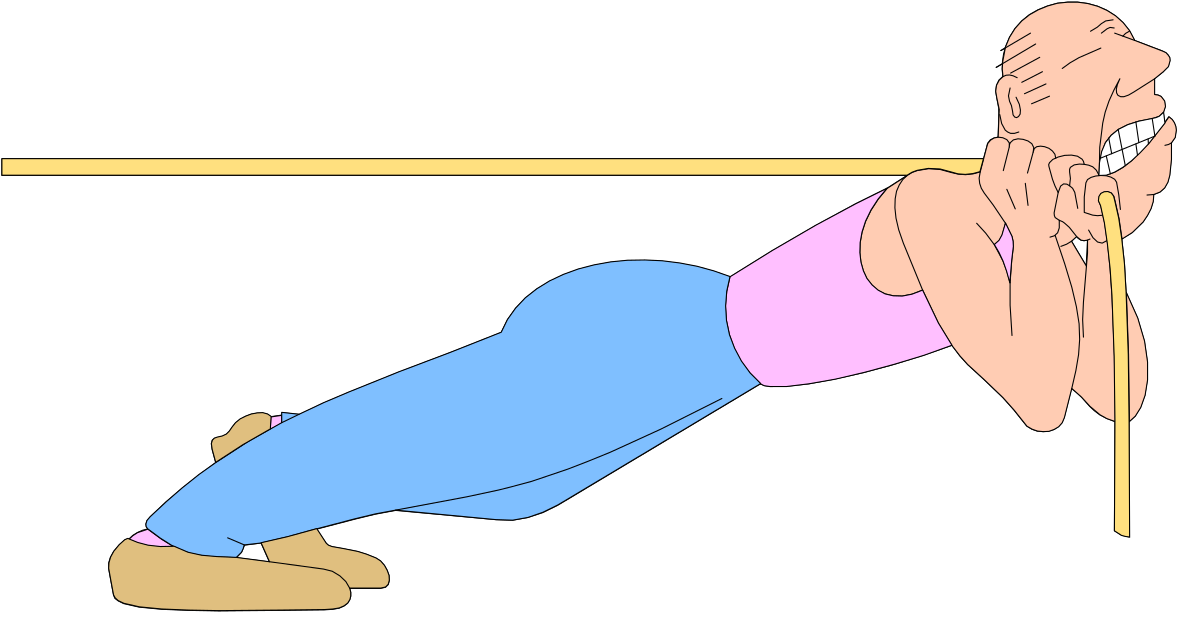 Plank Position Man Clipart: Dynamic Fitness Action