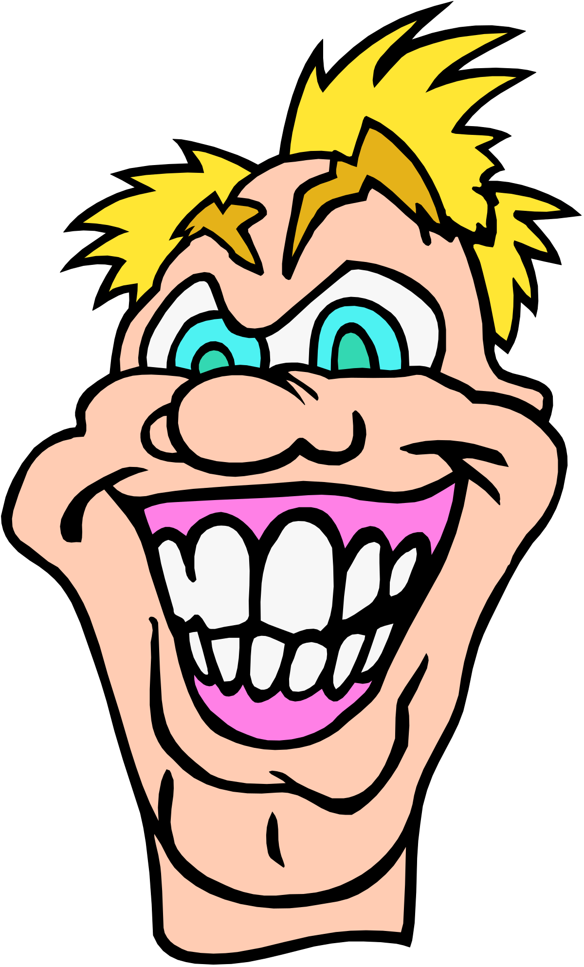 Cartoon Character with Big Smile - Playful and Fun Clipart