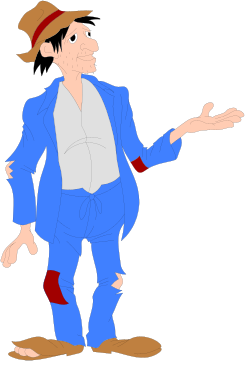 Cartoon Character with Hat and Suit - Fun Clipart for Creative Projects