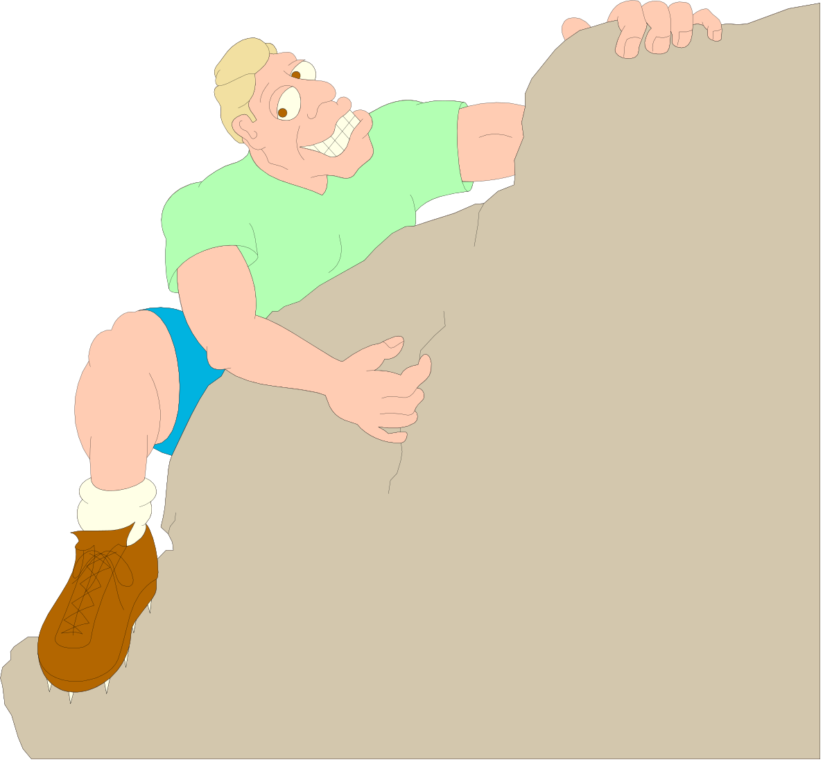 a man climbing a rock clip art png transparent Man Climbing a Rock - Adventure Clipart for All Projects