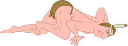 Nude Woman Laying Down Clipart - Elegant Figure in Relaxed Pose
