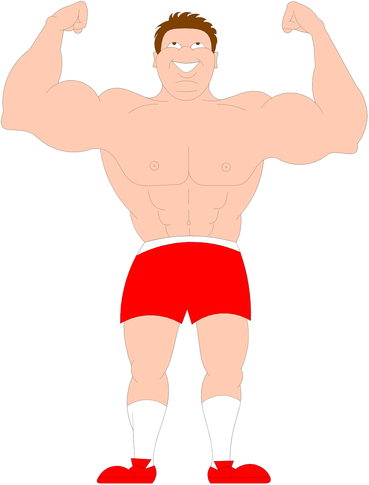 a cartoon wrestler with his arms up clip art png transparent Cartoon Wrestler with Arms Up Clipart for Dynamic Designs