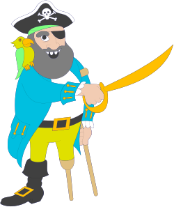 Pirate Clipart with Sword and Hat  Adventure Awaits!