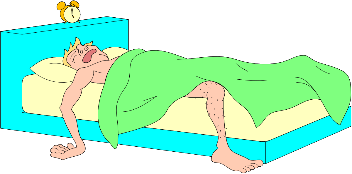 a person laying on a bed with a green blanket clip art png transparent Person Laying on Bed with Green Blanket - Cozy Clipart Scene