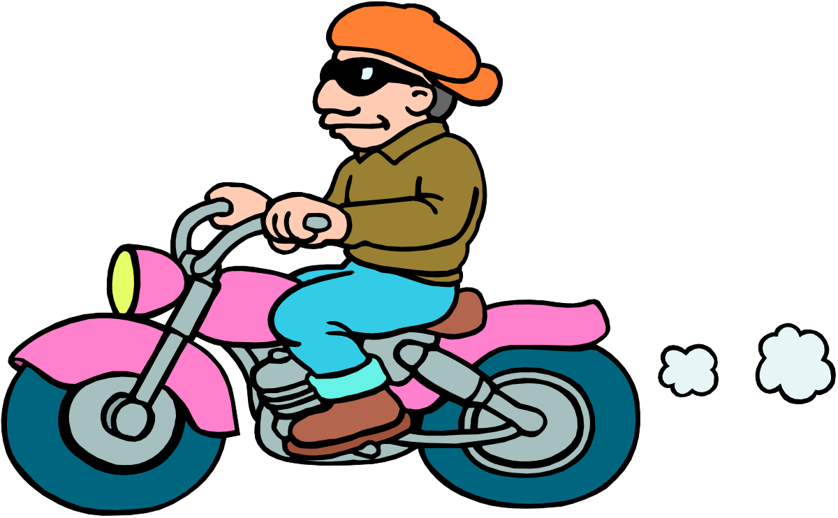Motorcycle Rider with Pink Helmet Clipart for Dynamic Designs