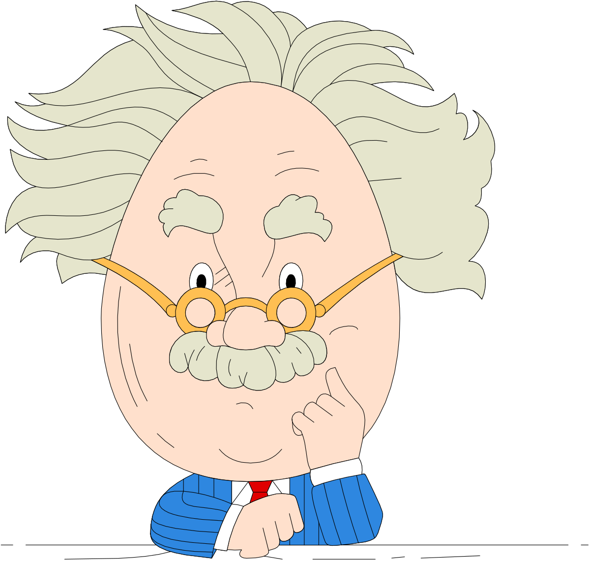 Cartoon Character with Glasses and Mustache - Fun Clipart Collection
