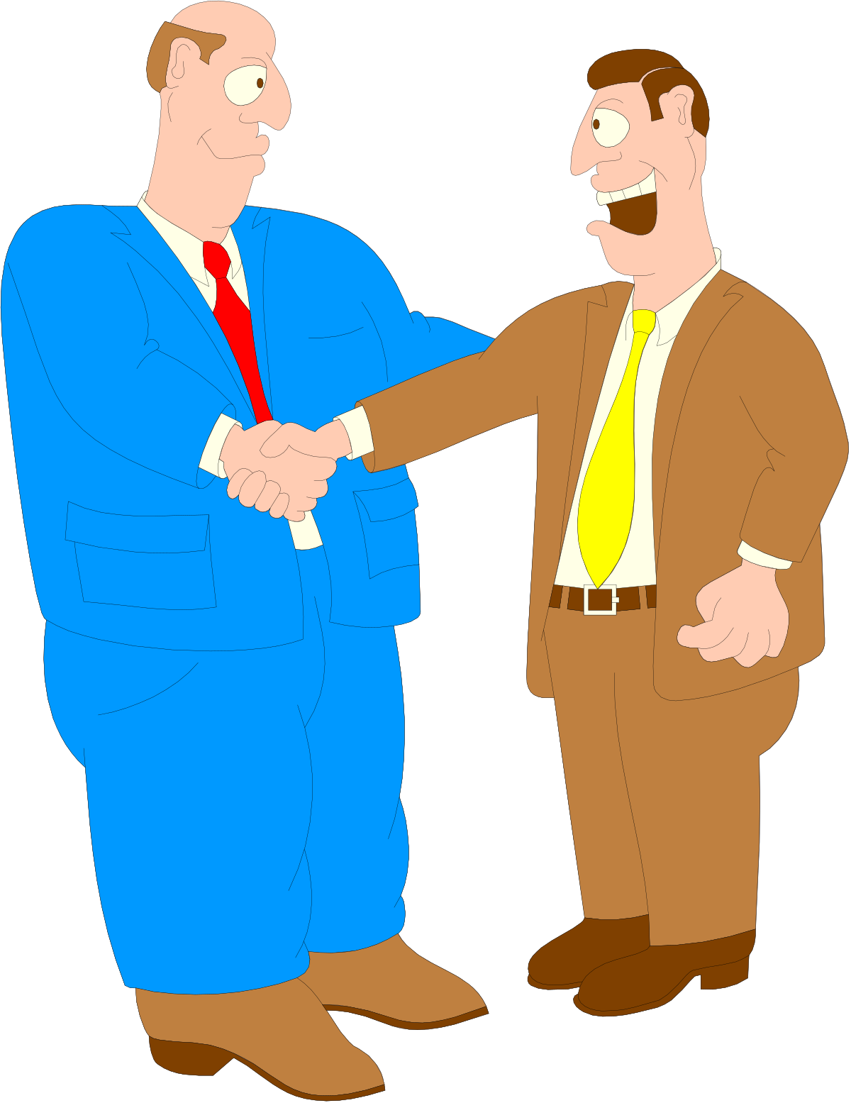 Handshake Clipart Between Two Men - Symbol of Agreement and Partnership