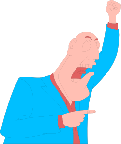 Man in Suit Raising Fist Clipart: Empowerment and Success
