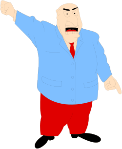 Businessman in Suit Pointing - Professional Clipart for All Uses
