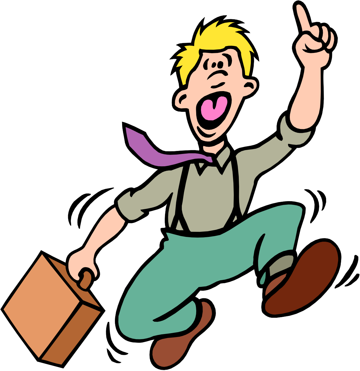 a man with a briefcase and a hat clip art png transparent Businessman with Briefcase and Hat Clipart for Professional Use