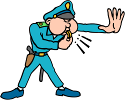 Police Officer Clipart: Standing and Gesturing for Your Projects