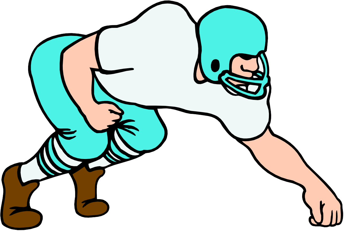 a football player in a blue uniform clip art png transparent Football Player in Blue Uniform Clipart - Dynamic Sports Illustration