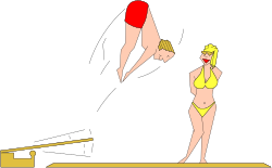 Bikini Woman and Bathing Suit Man Clipart for Summer Fun