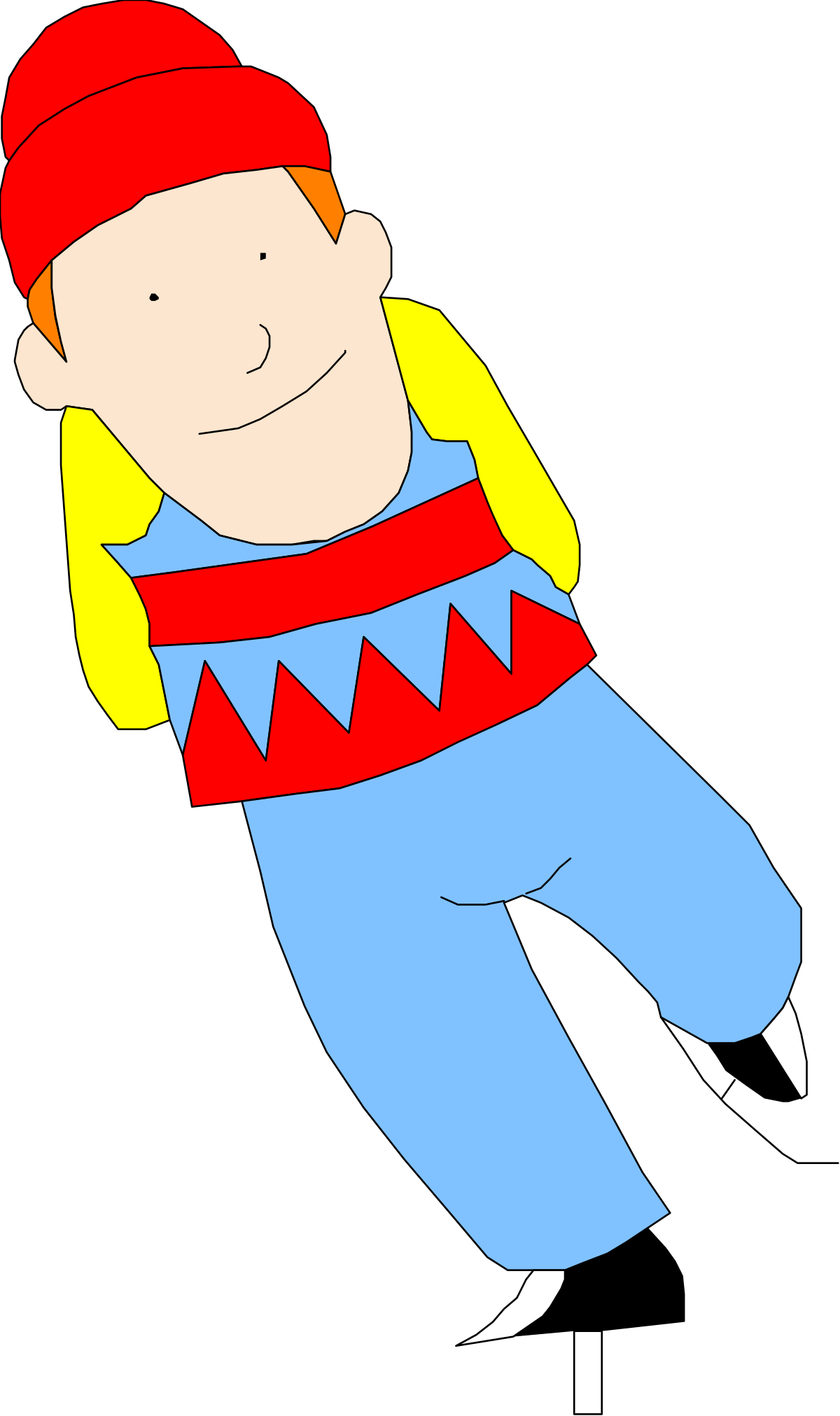 Cartoon Character Flying in the Air - Vibrant Clipart Collection