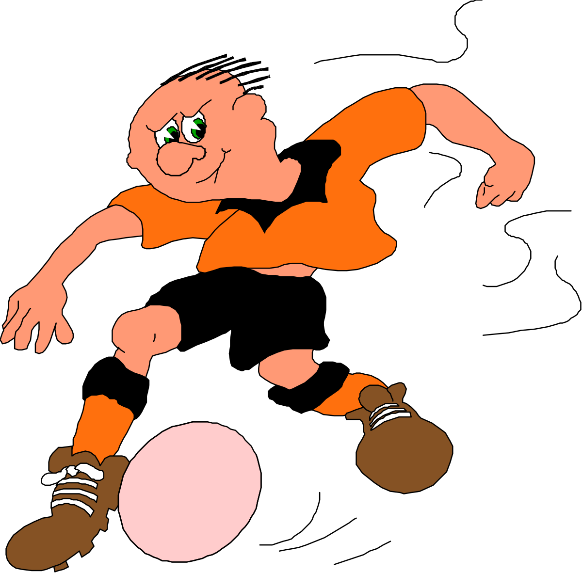 a cartoon character kicking a soccer ball clip art png transparent Cartoon Character Kicking Soccer Ball - Fun Clipart for Sports