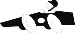 Silhouette Clipart: Stylish Black and White Man with Hat