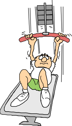 Barbell Exercise Clipart: Strong Man Lifting Weights