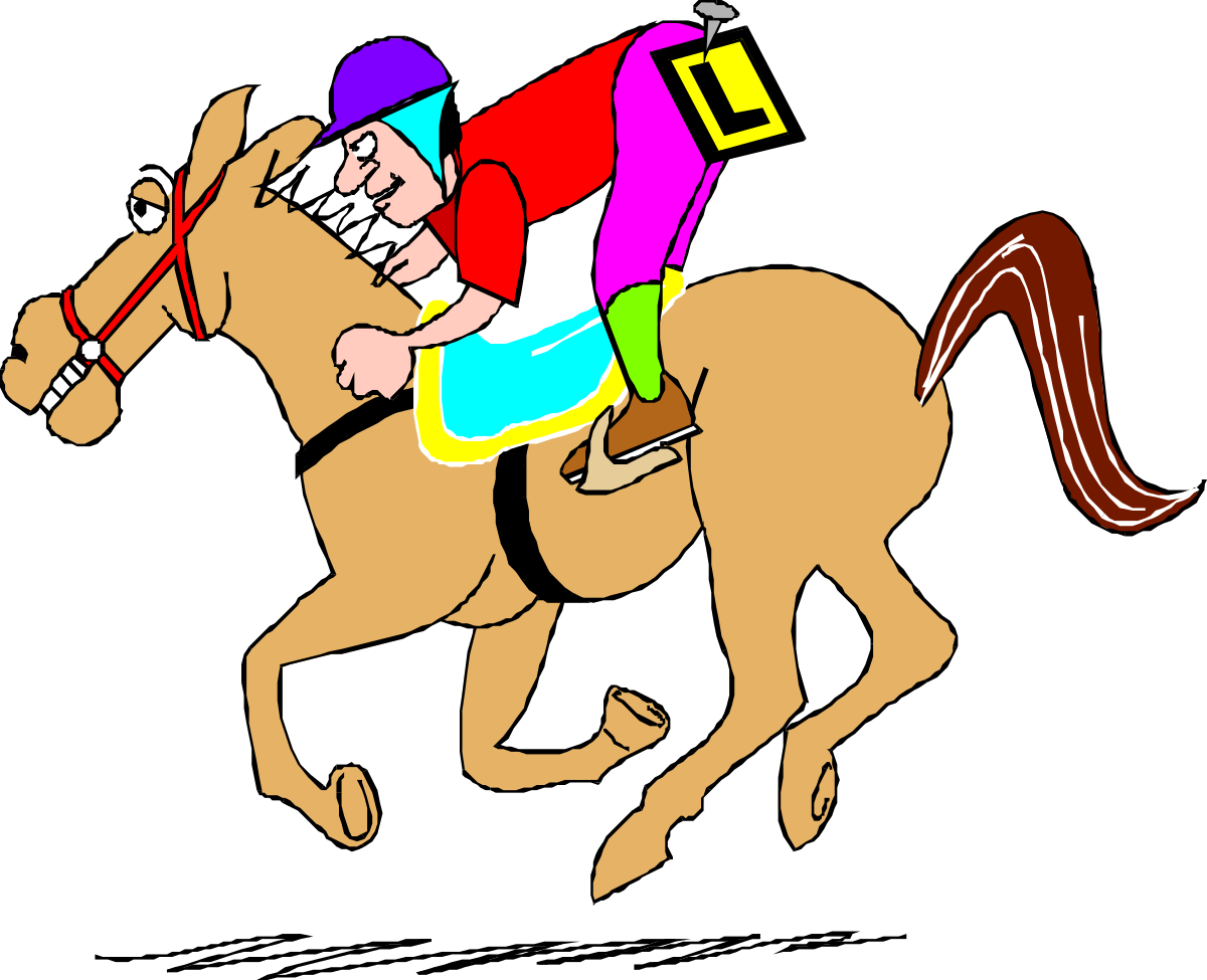 Horse and Jockey Clipart - Dynamic Racing Action Illustrations