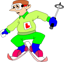 Cartoon Hockey Player Clipart - Fun and Playful Sticker Illustration
