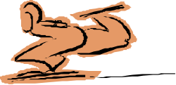 Skateboard Silhouette Clipart: Dynamic Action Scene