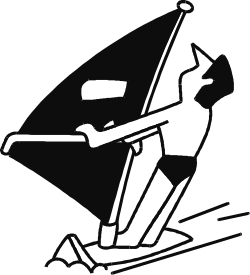 Skiing Man with Skiboard Clipart - Dynamic Winter Sports Illustration