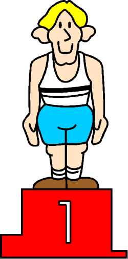 Cartoon Character Standing on Podium Clipart - Vibrant and Engaging
