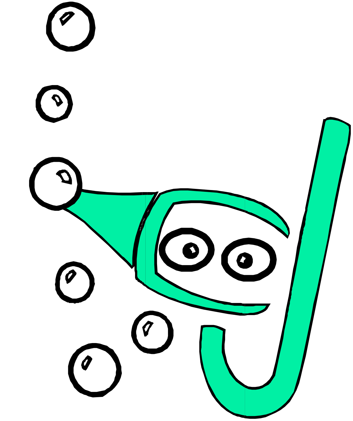 Green and Black Logo Featuring Expressive Face Clipart