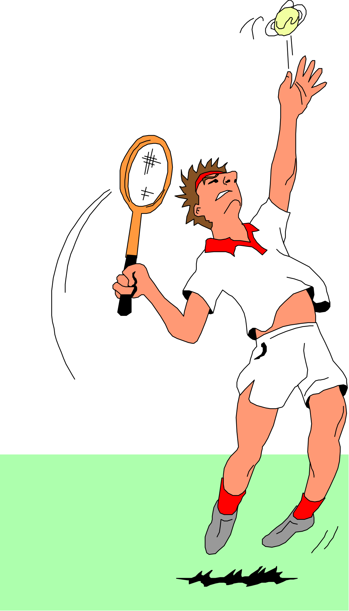 a man playing tennis clip art png transparent Tennis Player Clipart: Dynamic Man Swinging a Racket