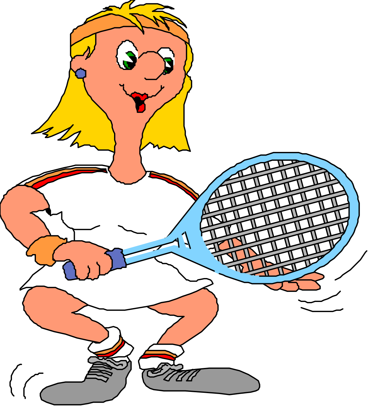 a woman holding a tennis racket clip art png transparent Woman Holding Tennis Racket Clipart: Energetic Sports Illustration