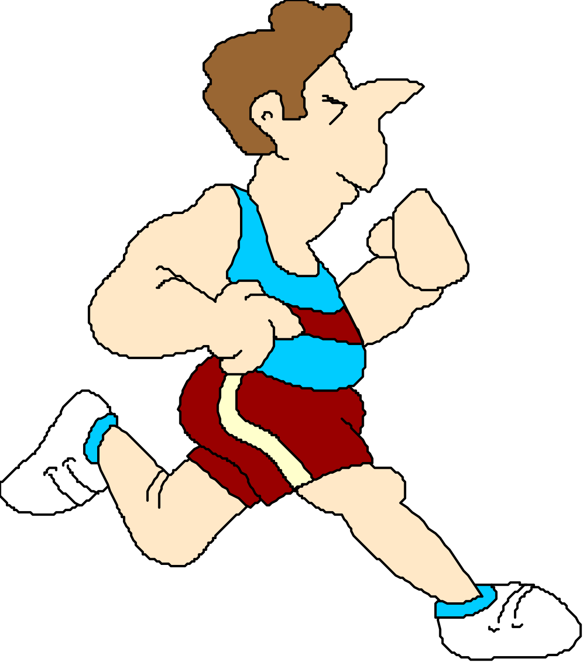 Running Man Clipart - Energizing Fitness and Motion Graphics