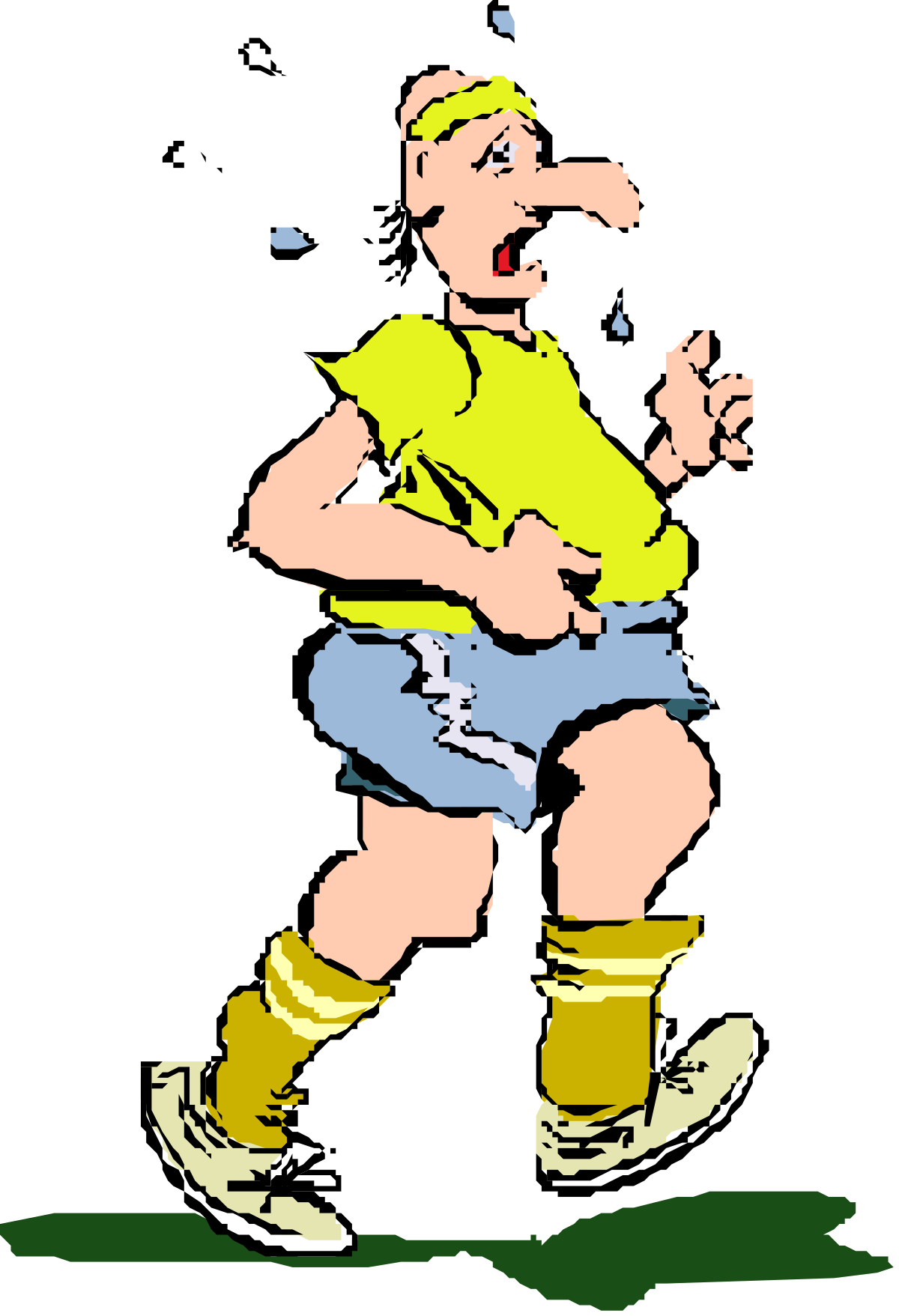 Cartoon Character Running with Soccer Ball - Fun & Dynamic Clipart