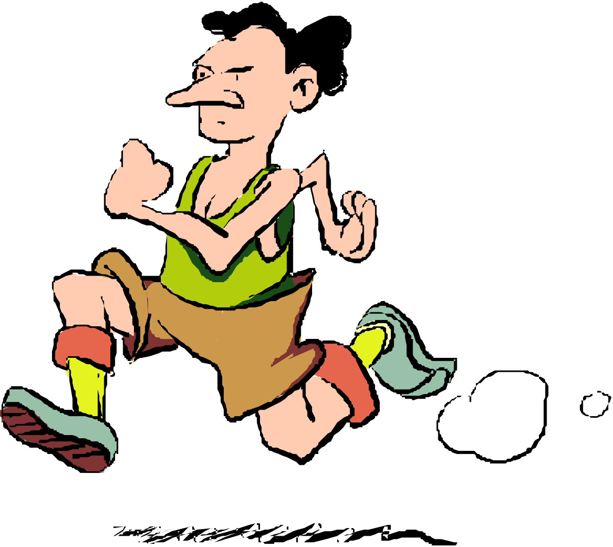 Cartoon Character Running Clipart for Dynamic Scenes