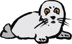 White Cat with Orange Eyes and Black Nose Clipart for Creative Projects