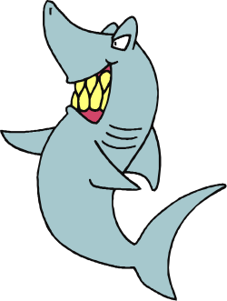 Cartoon Shark with Yellow Ball - Fun and Playful Clipart