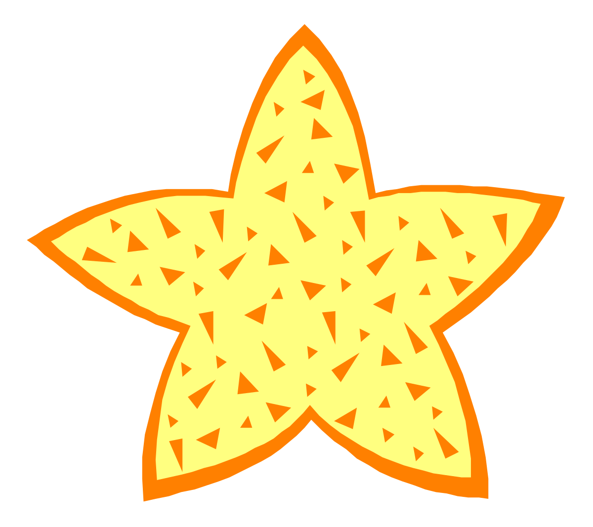 a star with triangles on it clip art png transparent Star Clipart with Triangles - Unique Geometric Design