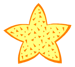 Star Clipart with Triangles - Unique Geometric Design