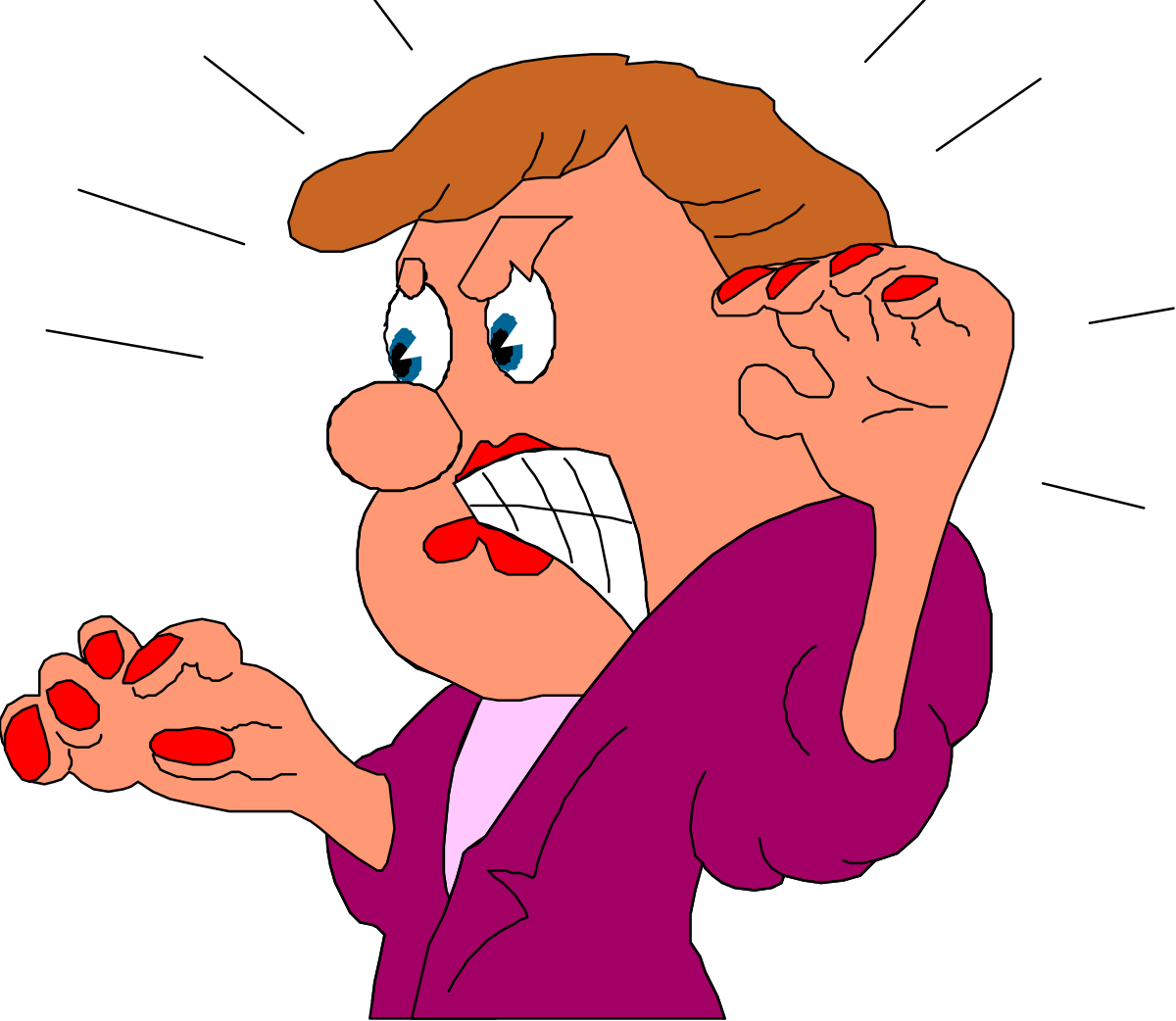 Angry Cartoon Character Clipart for Dynamic Projects
