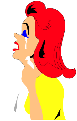Woman with Red Hair and Blue Eyes - Vibrant Clipart Illustration