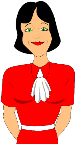 Woman in Red Shirt and White Scarf Clipart: Vibrant and Stylish Visuals