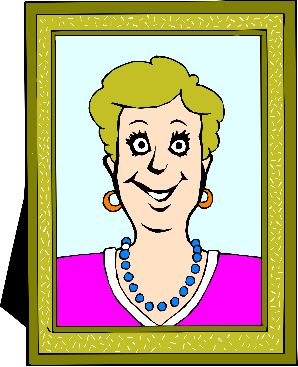 a woman with a necklace and earrings clip art png transparent Woman with Necklace and Earrings Clipart - Elegant Accessories Illustration