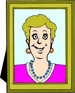Woman with Necklace and Earrings Clipart - Elegant Accessories Illustration