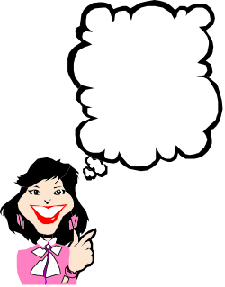Thought Bubble Clipart Featuring a Woman