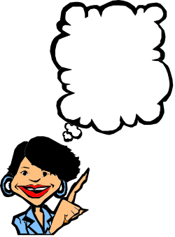 Thought Bubble Clipart: Man with Imagination Visualized